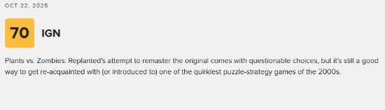 》M站开分最高77！出色且忠实的重制凯发K8国际版《植物大战僵尸：重植版(图3)